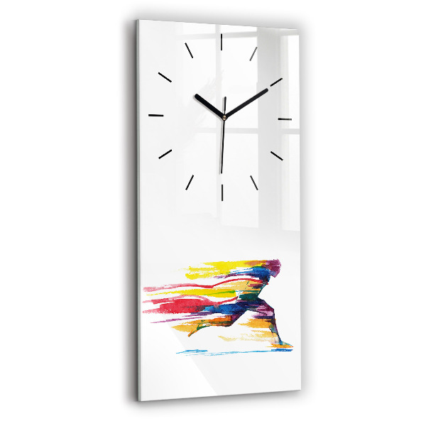 Modern vertical wall clock Runner illustration