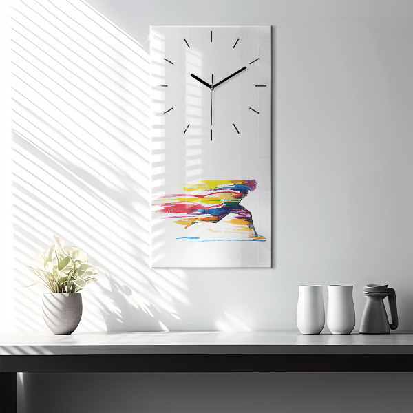 Modern vertical wall clock Runner illustration