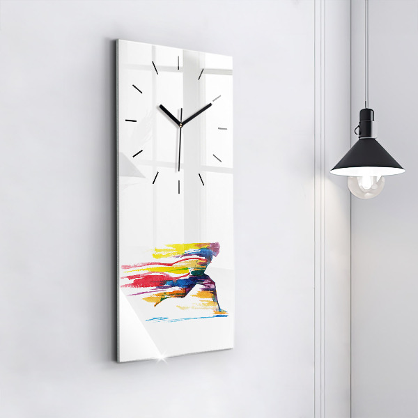 Modern vertical wall clock Runner illustration