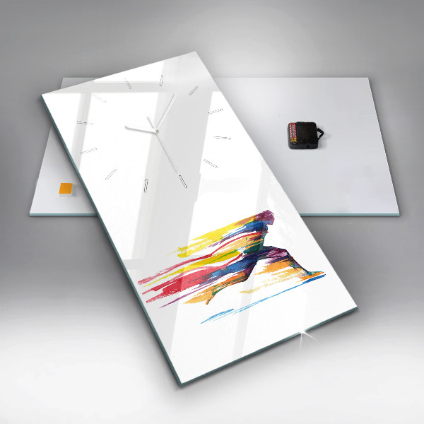 Modern vertical wall clock Runner illustration
