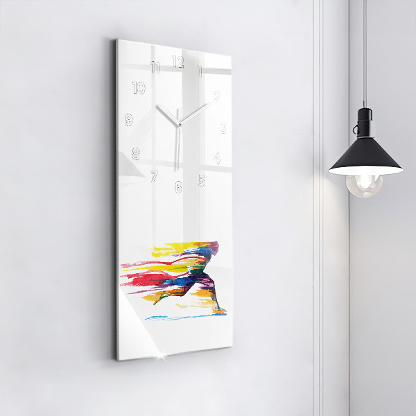 Modern vertical wall clock Runner illustration