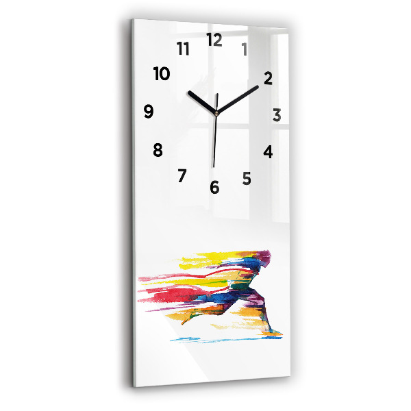 Modern vertical wall clock Runner illustration