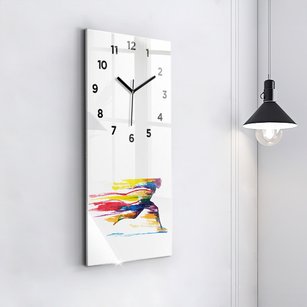Modern vertical wall clock Runner illustration