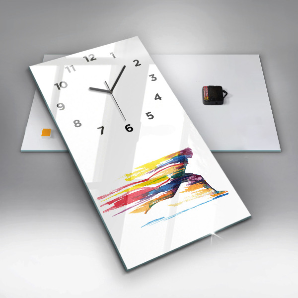 Modern vertical wall clock Runner illustration
