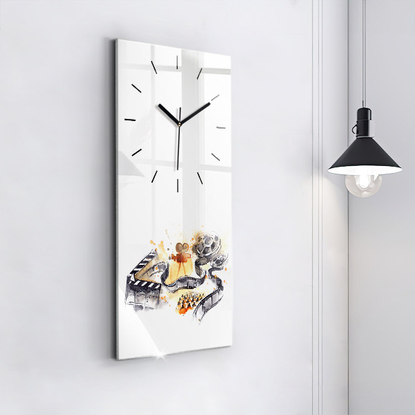 Modern vertical wall clock Cinematography camera
