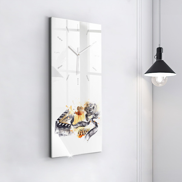 Modern vertical wall clock Cinematography camera