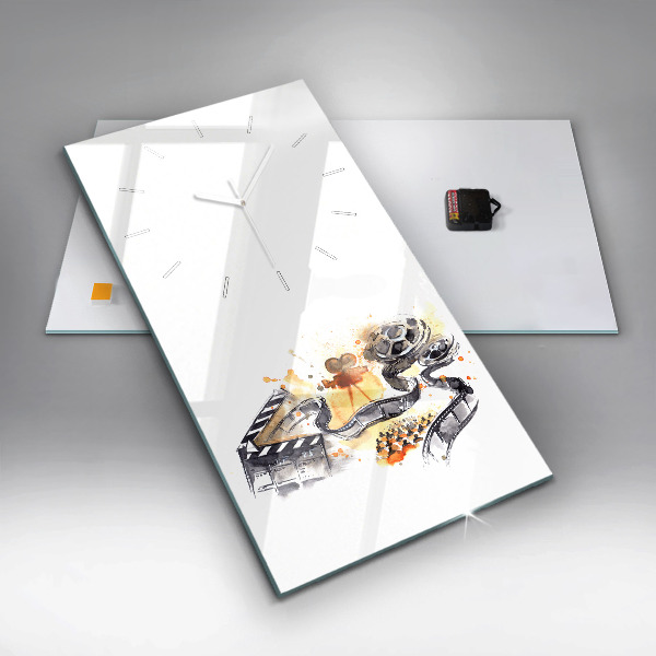 Modern vertical wall clock Cinematography camera
