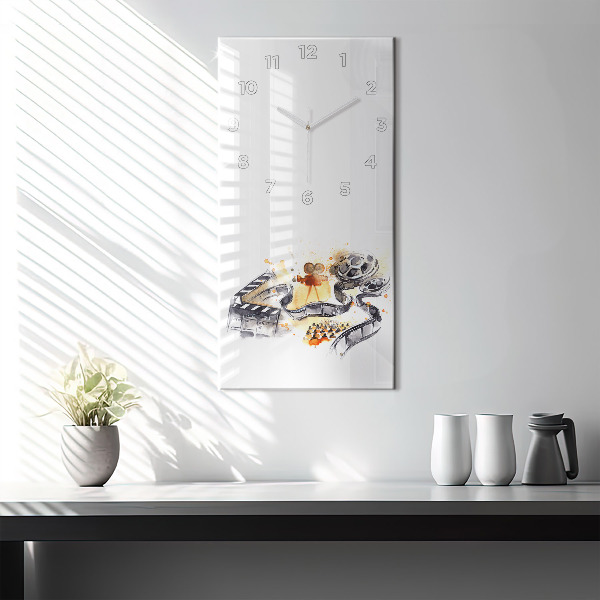 Modern vertical wall clock Cinematography camera