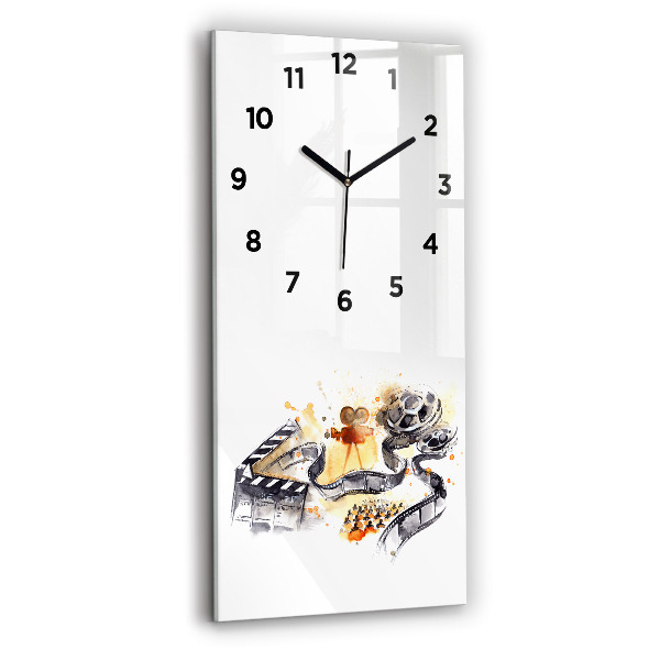 Modern vertical wall clock Cinematography camera