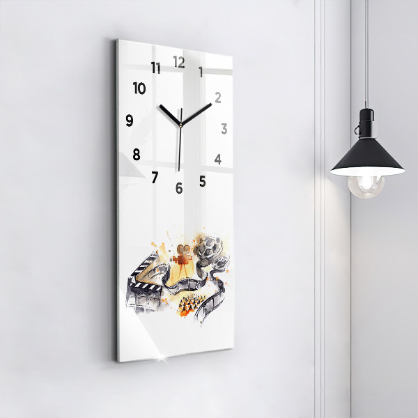 Modern vertical wall clock Cinematography camera