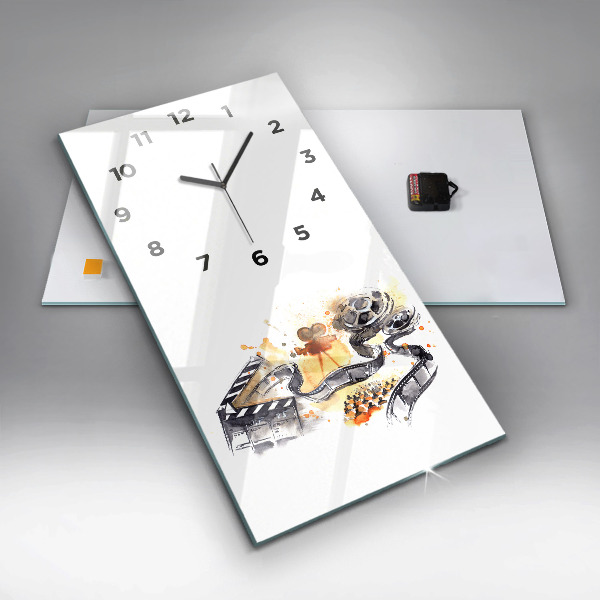 Modern vertical wall clock Cinematography camera