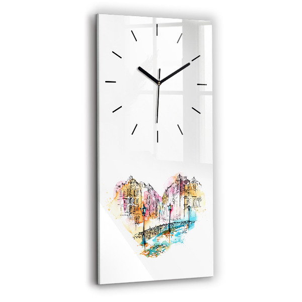Modern vertical wall clock Painted Architecture