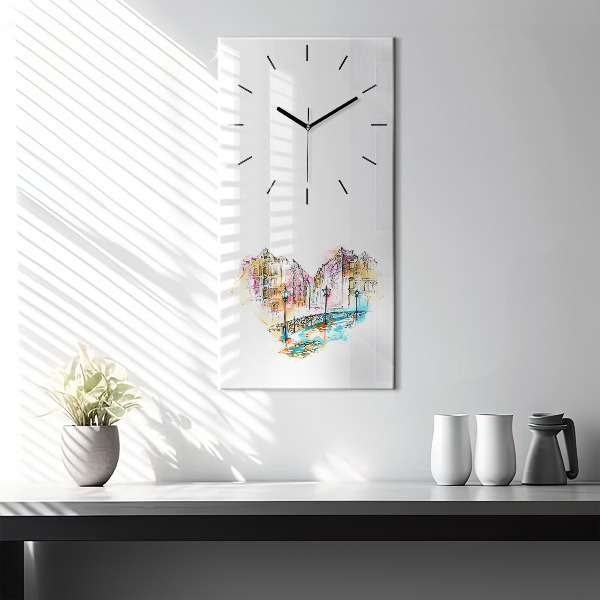 Modern vertical wall clock Painted Architecture