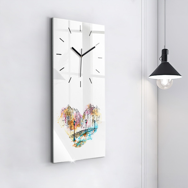Modern vertical wall clock Painted Architecture