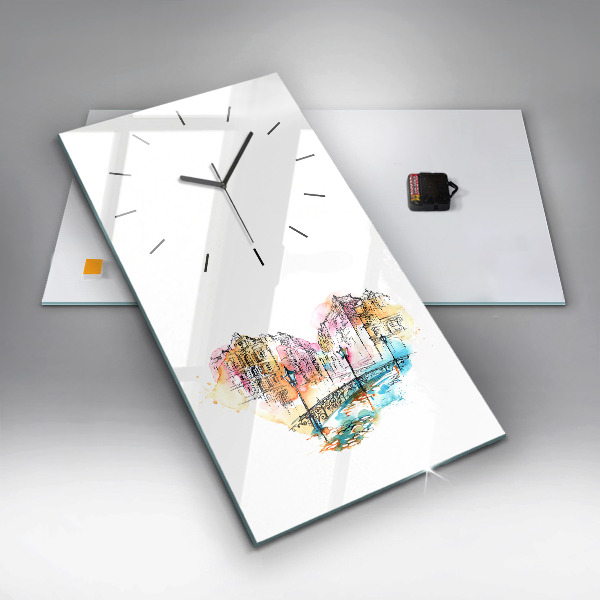 Modern vertical wall clock Painted Architecture
