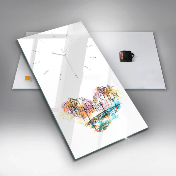 Modern vertical wall clock Painted Architecture