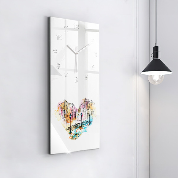 Modern vertical wall clock Painted Architecture