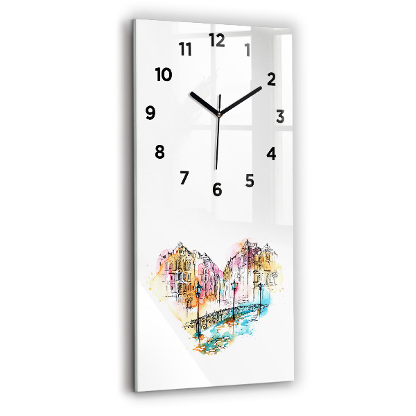 Modern vertical wall clock Painted Architecture