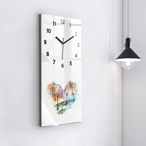 Modern vertical wall clock Painted Architecture