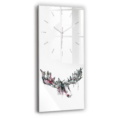 Modern vertical wall clock Moose abstract