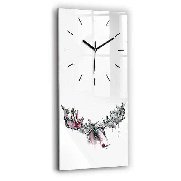 Modern vertical wall clock Moose abstract