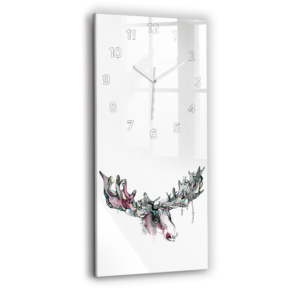 Modern vertical wall clock Moose abstract