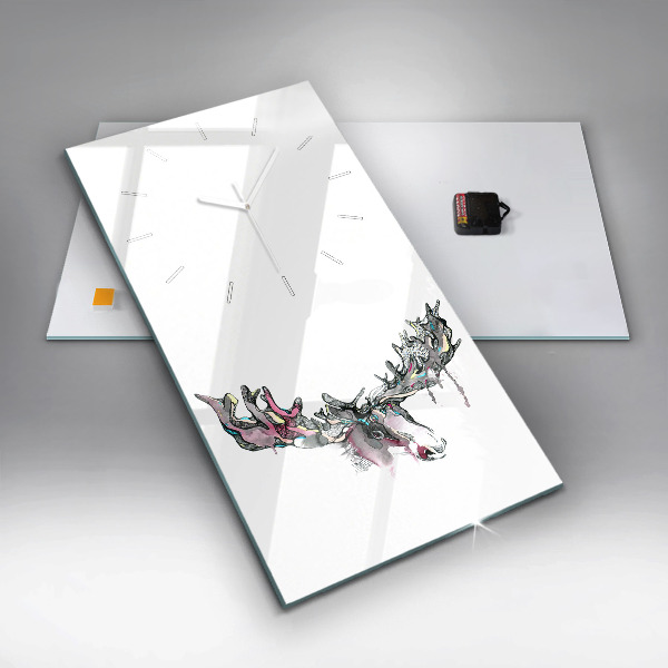 Modern vertical wall clock Moose abstract
