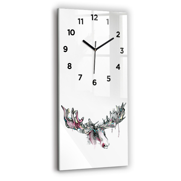 Modern vertical wall clock Moose abstract