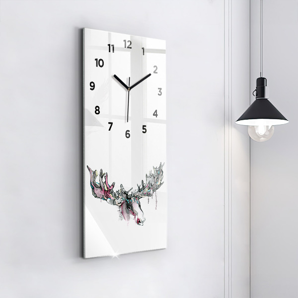 Modern vertical wall clock Moose abstract
