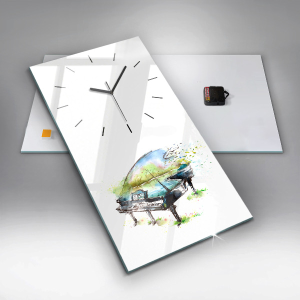 Modern vertical wall clock Illustration 4 Seasons