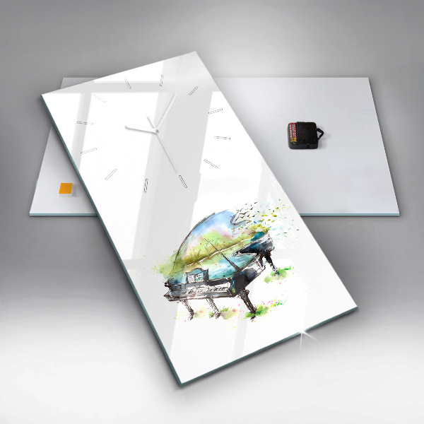 Modern vertical wall clock Illustration 4 Seasons