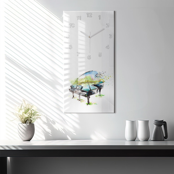 Modern vertical wall clock Illustration 4 Seasons