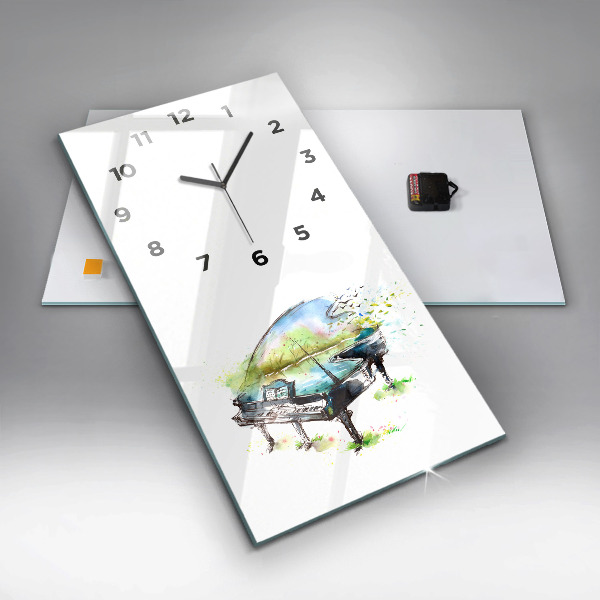Modern vertical wall clock Illustration 4 Seasons
