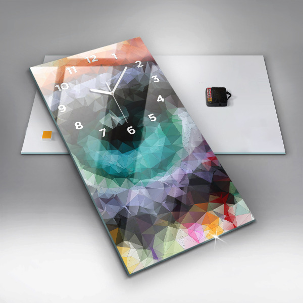 Modern vertical wall clock Colorful human eye