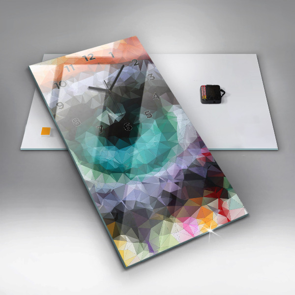 Modern vertical wall clock Colorful human eye
