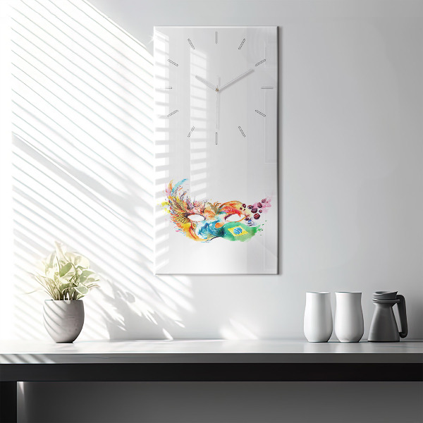 Modern vertical wall clock Culture - Brazilian flag
