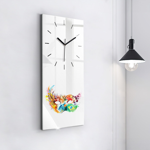 Modern vertical wall clock Culture - Brazilian flag