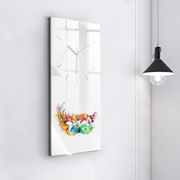 Modern vertical wall clock Culture - Brazilian flag