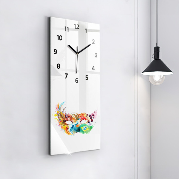 Modern vertical wall clock Culture - Brazilian flag
