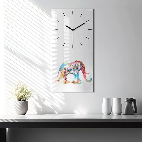 Modern vertical wall clock Indian Culture