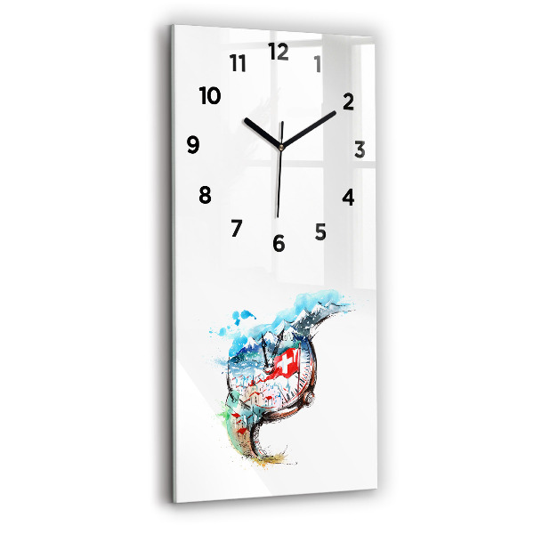 Modern vertical wall clock Swiss watch