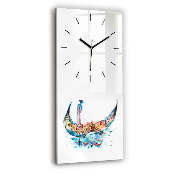 Modern vertical wall clock Italy - Venetian Gondola
