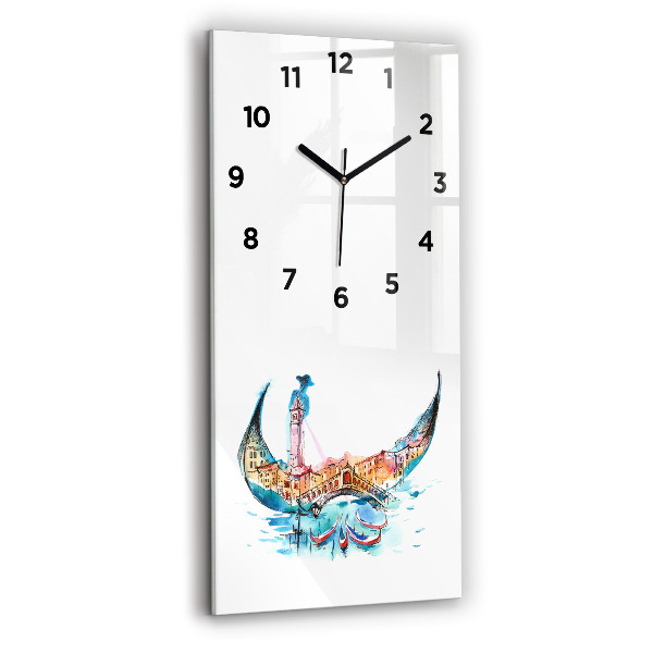 Modern vertical wall clock Italy - Venetian Gondola