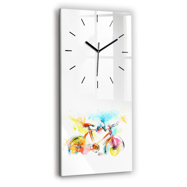 Modern vertical wall clock Painted bike