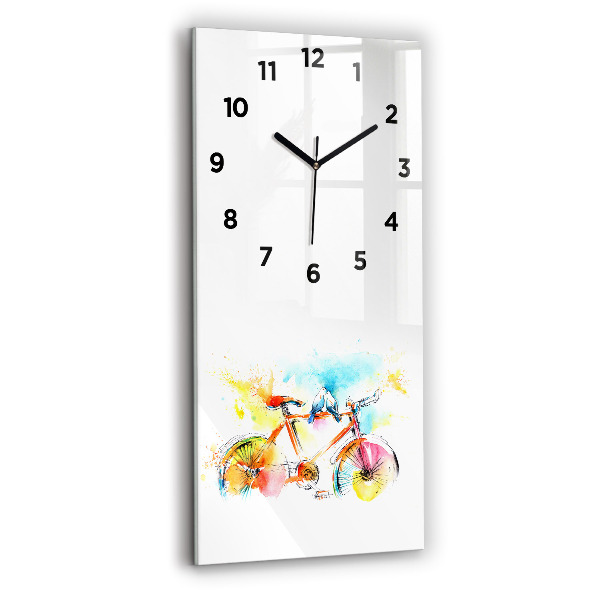 Modern vertical wall clock Painted bike