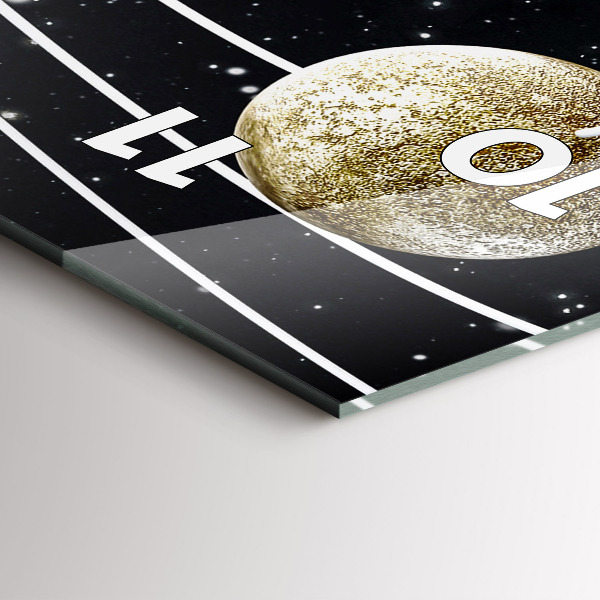 Modern vertical wall clock The solar system