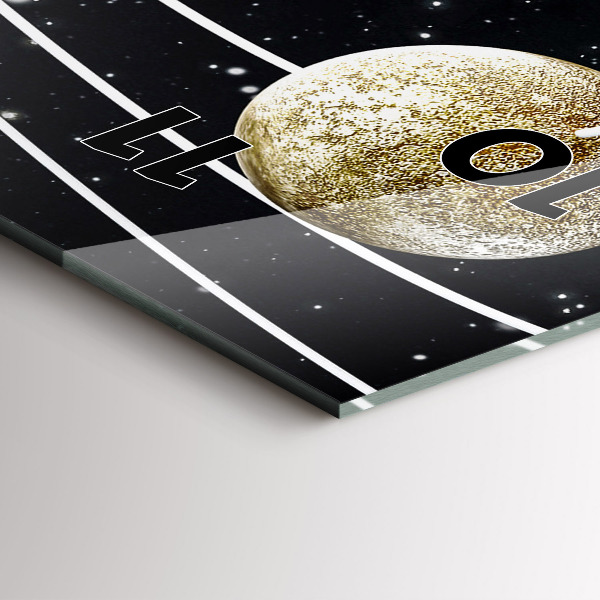 Modern vertical wall clock The solar system