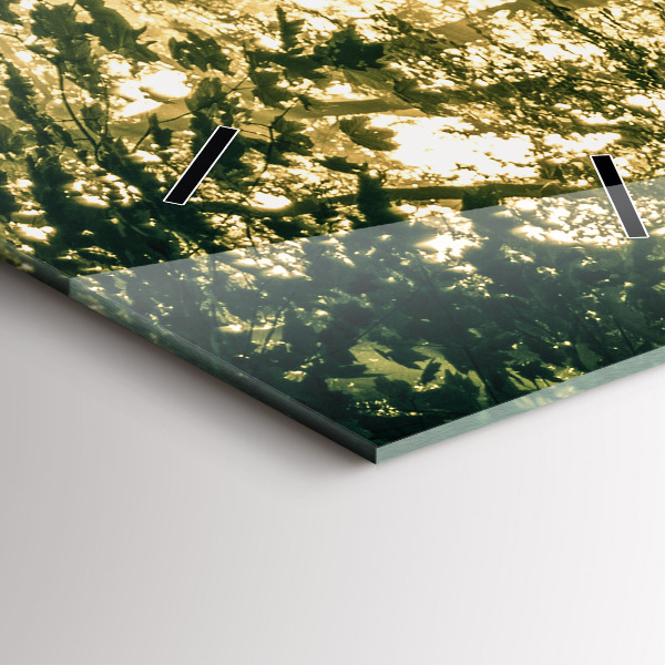 Modern vertical wall clock Sun Rays Forest
