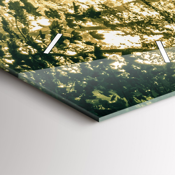 Modern vertical wall clock Sun Rays Forest