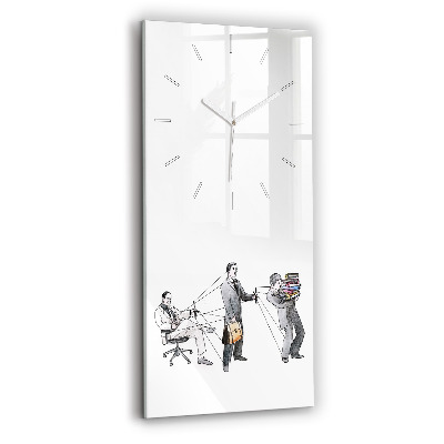 Modern vertical wall clock Puppet People